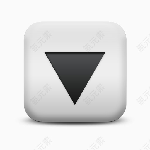 不光滑的白色的广场图标箭头三角形固体下来Arrows-icons