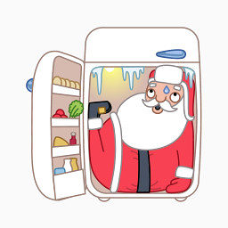 圣诞老人冰箱图标
