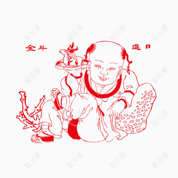 中国风剪纸