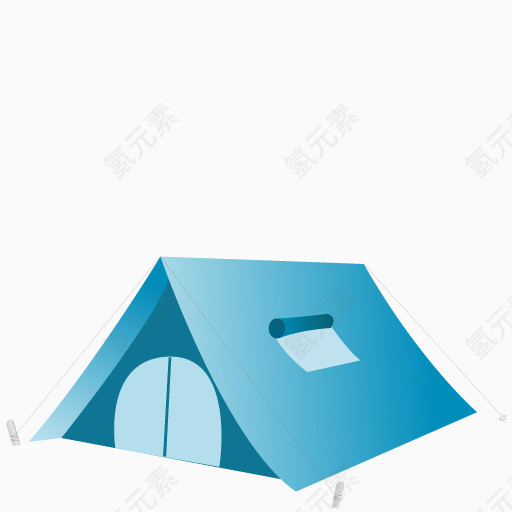 帐篷蓝色的summer-blue-icons