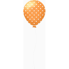 橘色斑点气球实物