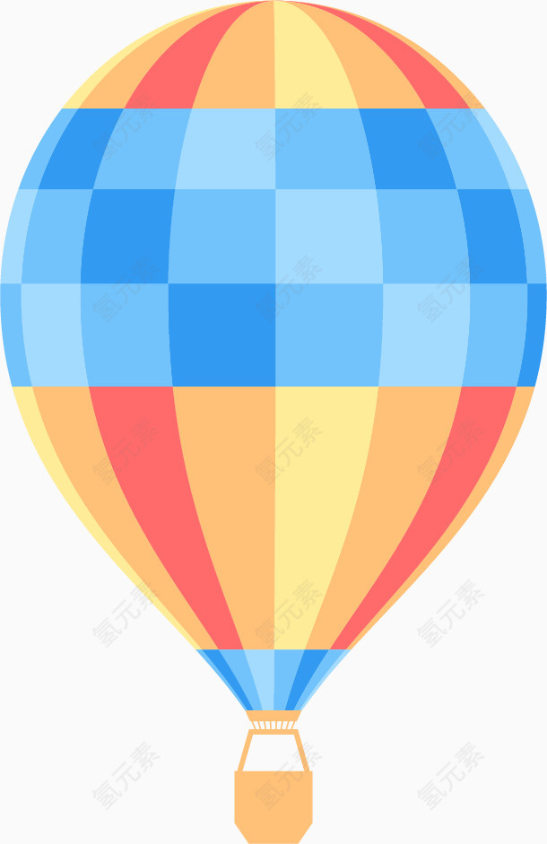 色块热气球