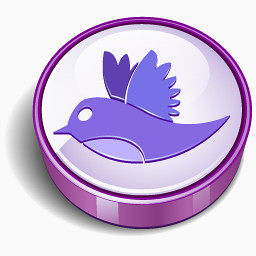 Twitter紫色鸟标志图标