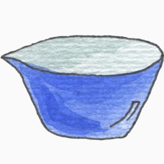 水彩画碗