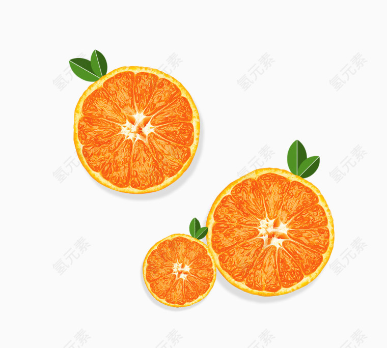  进口鲜橙生鲜水果扁平化素材