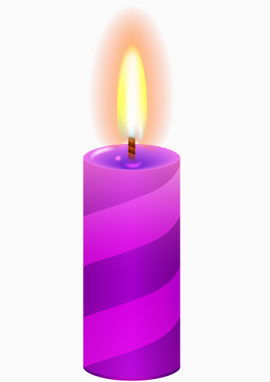 紫色生日蜡烛