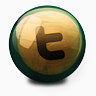 推特台球台球wooden-orb-social-icons