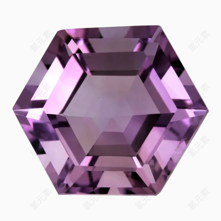 六个面的紫色水晶