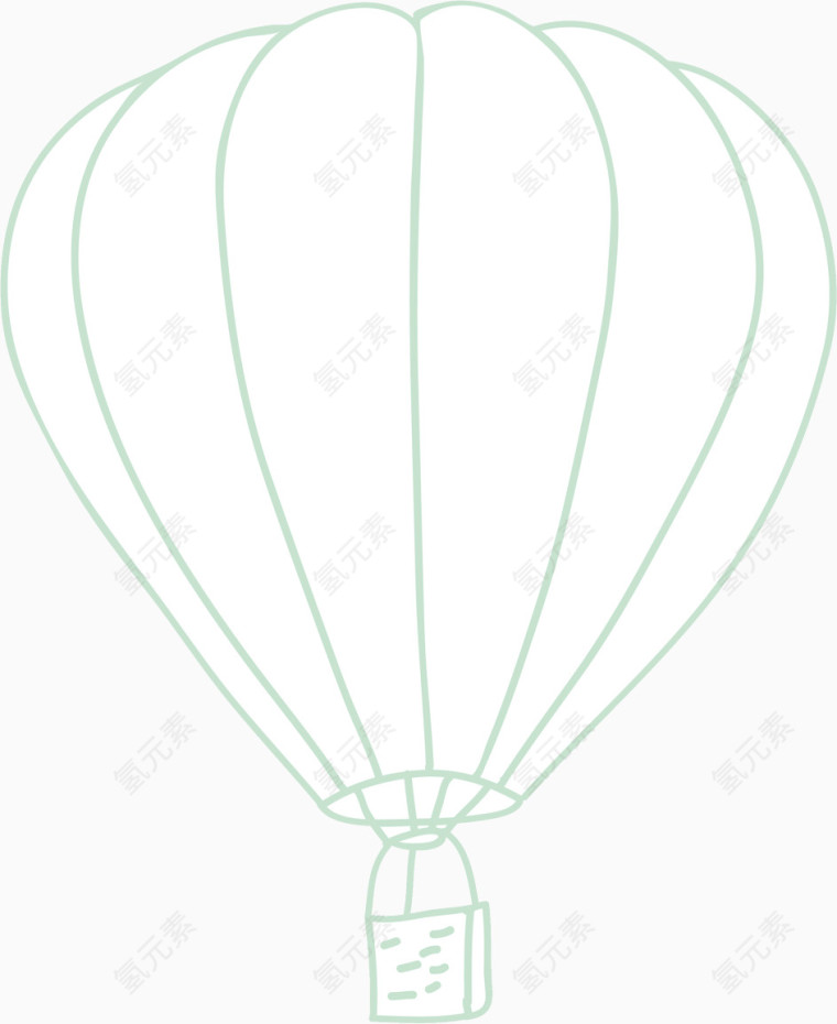 白色热气球