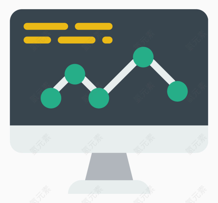 商务电脑图标元素