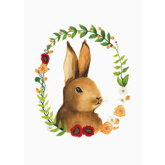 花环中的兔子