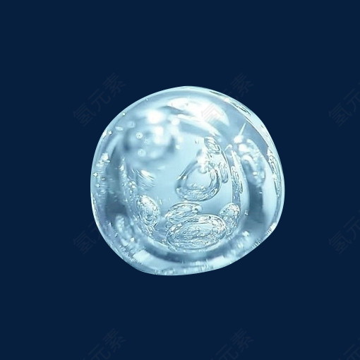 蓝色水滴气泡