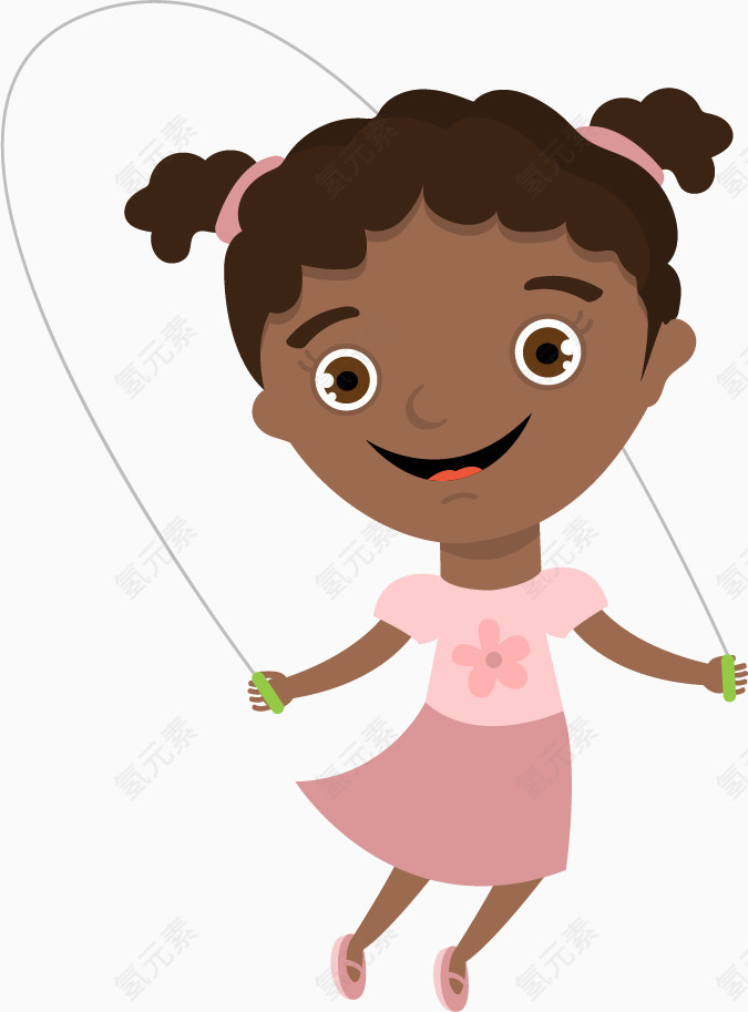 跳绳小女孩非洲女孩