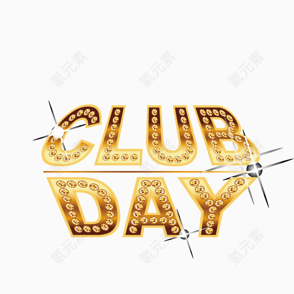 club day  酒吧 发光字体