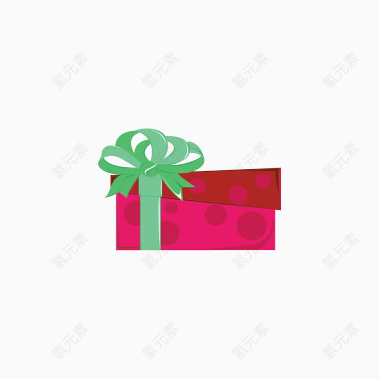 红色圣诞礼物节日盒子免扣素材