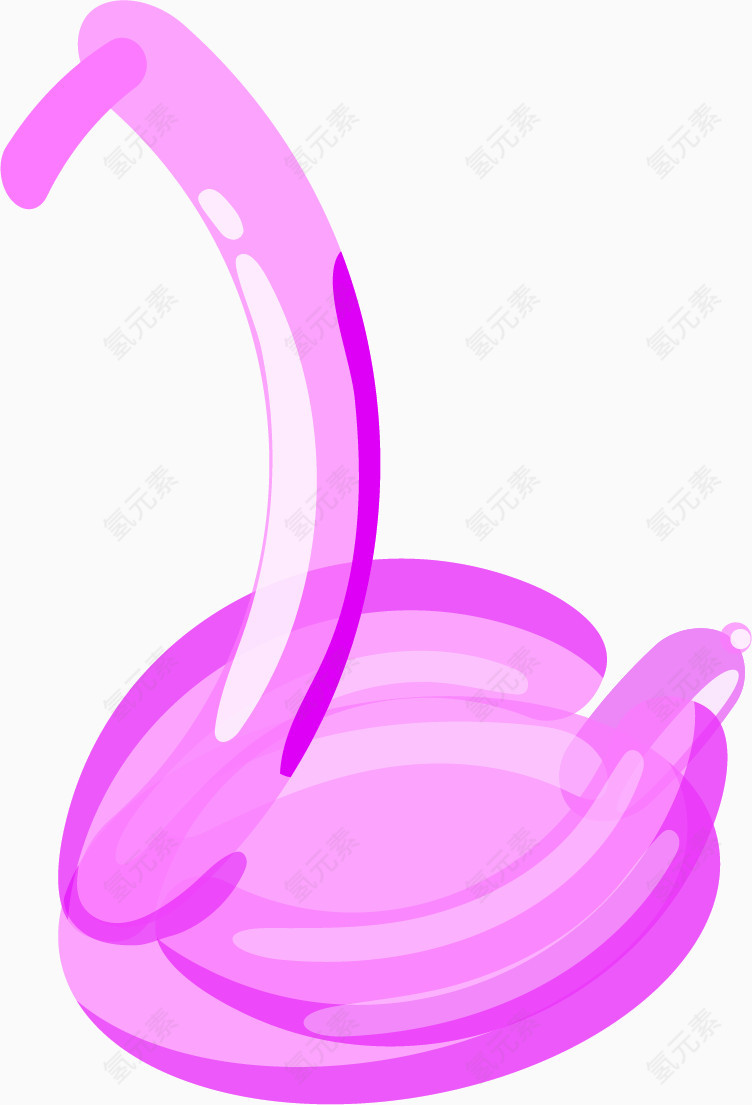紫色折叠气球蛇