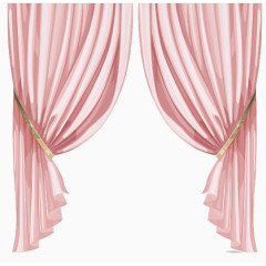 粉红色窗帘