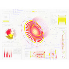 红色圆形科技界面