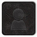 联系黑色的Android-Leather-Badges-icons