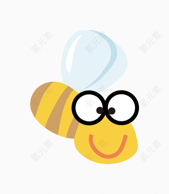 手绘蜜蜂黄色