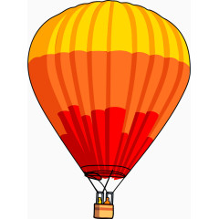 橘色的卡通热气球