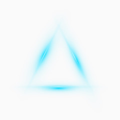 蓝色发光三角免抠素材