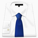 蓝色的领带衣服衬衫白色的shirttie