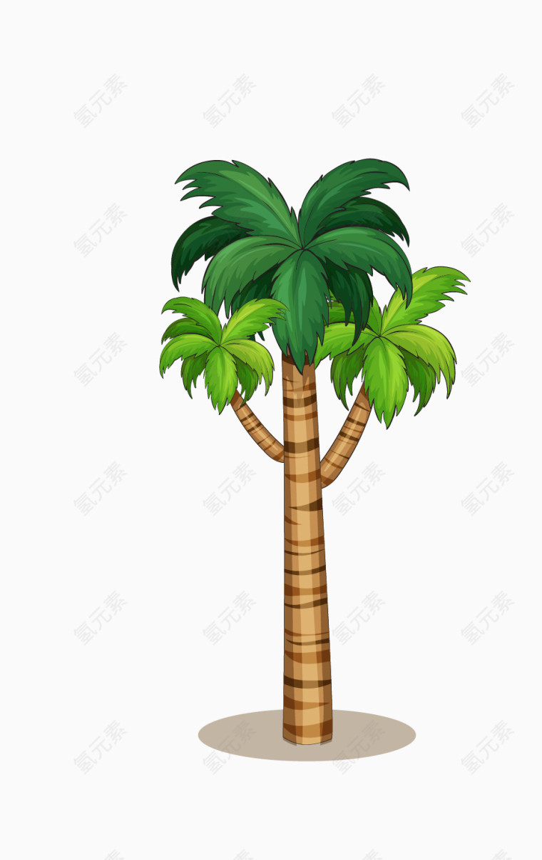精美手绘椰子树