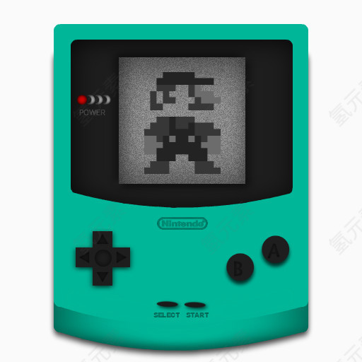 青色游戏Gameboy-icons