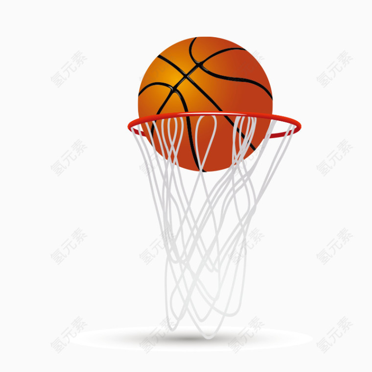 体育用品篮球矢量图