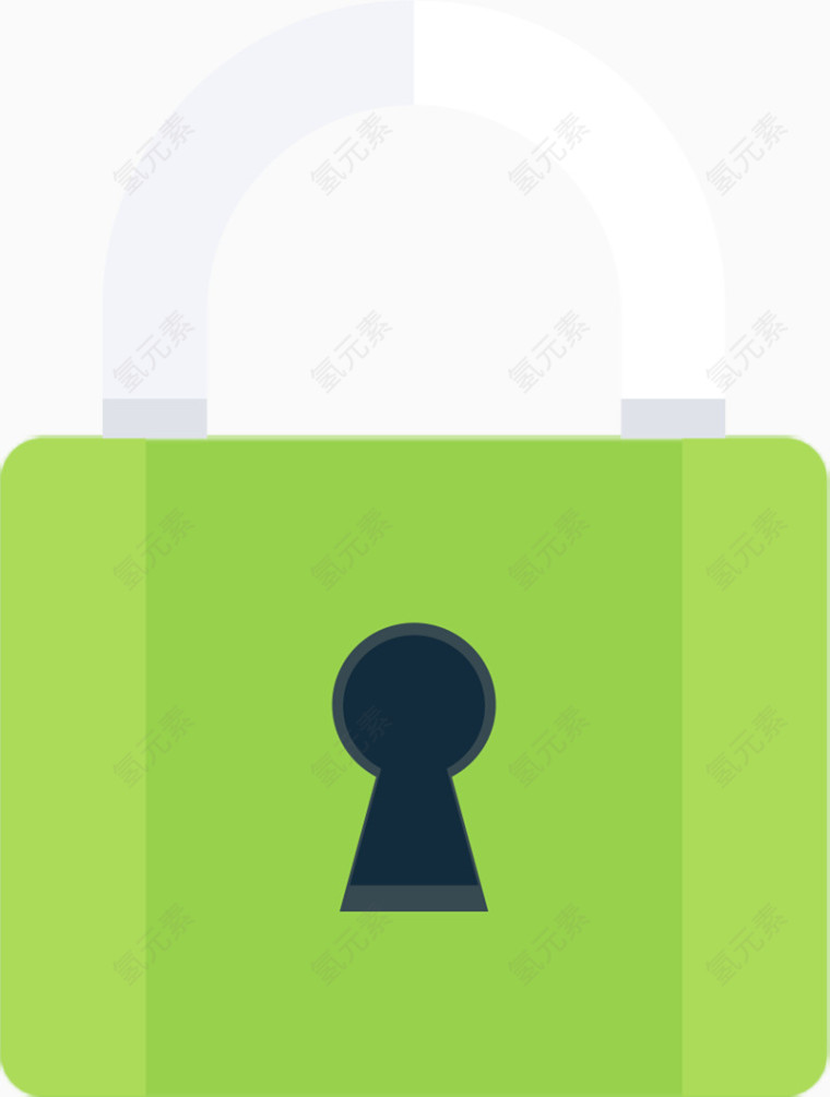 锁垫Green-Flat-icons