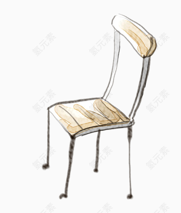 手绘清新椅子