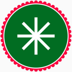 圣诞节雪片Green-christmas-social-media-icons
