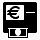 ATM欧元简单的黑色iphonemini图标
