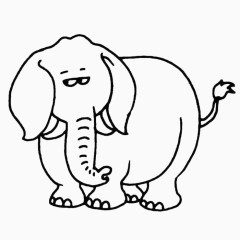 简画卡通大象