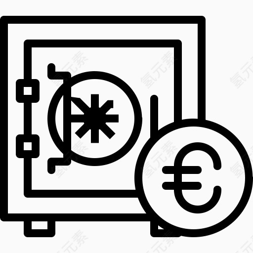 货币欧元金融钱安全安全拱顶货币-欧元1卷