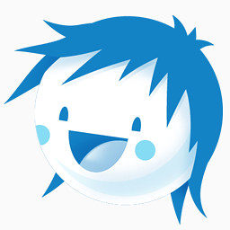 蓝色的男孩的脸funny-game-icons