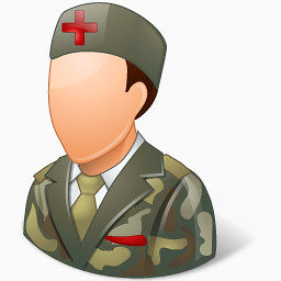 Medical Army Nurse Male Light Icon