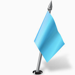 Map Marker Flag 2 Right Azure Icon