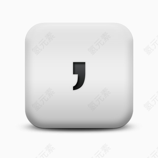不光滑的白色的广场图标字母数字逗号Alphanumeric-icons