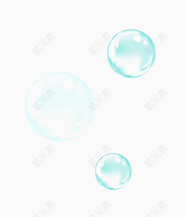 手绘水泡泡沫元素
