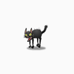 杂毛黑色小猫