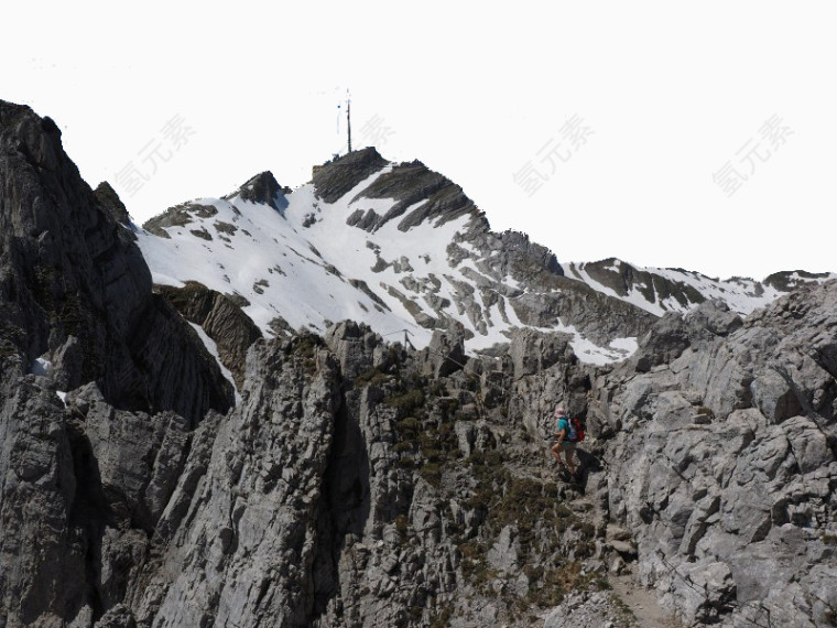 阿尔卑斯山徒步登山一