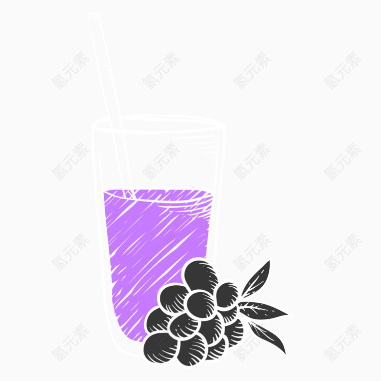 彩绘葡萄果汁儿