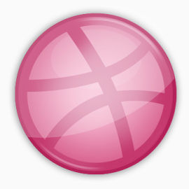 球篮子Dribbble社交网络图标