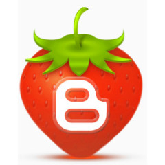 博主草莓strawberry-social-media-icon-set