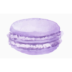 卡通精美紫色圆形夹心蛋糕