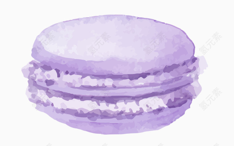 卡通精美紫色圆形夹心蛋糕