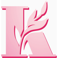 粉色创意字母K