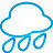 天气雨超级单蓝图标